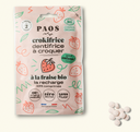PAOS - Recharge dentifrice à croquer BIO - Crokifrice - fraise - 125 comprimés - 37,5g 