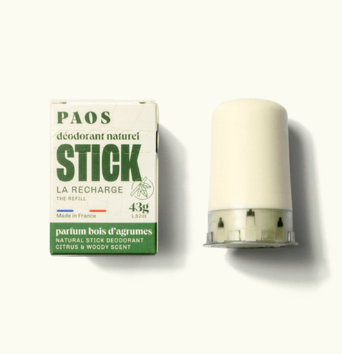 PAOS - Recharge déodorant stick - Bois d'agrumes - 43g