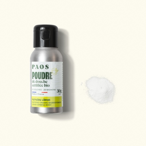 [4PS00046] PAOS - Poudre de douche - Verveine Citron - 30gr
