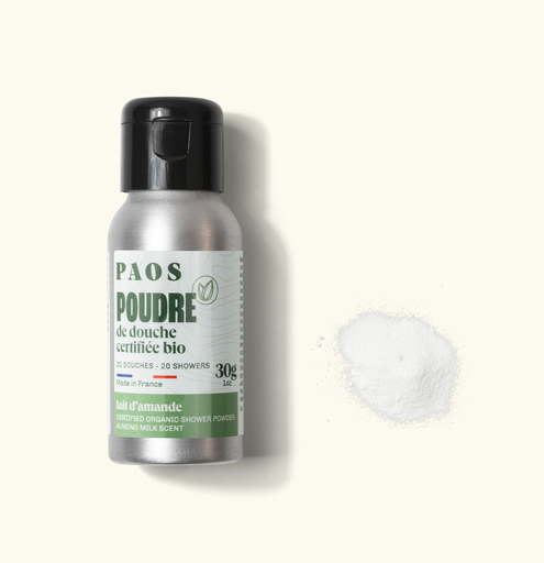 [4PS00041] PAOS - Poudre de douche BIO lait d'amande - 30gr